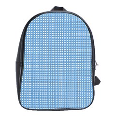 Light blue knitting pattern School Bag (Large)