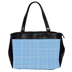 Light blue knitting pattern Oversize Office Handbag (2 Sides)