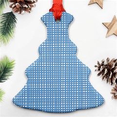 Light blue knitting pattern Christmas Tree Ornament (Two Sides)