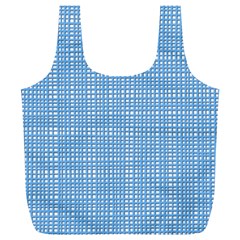 Light blue knitting pattern Full Print Recycle Bag (XL)