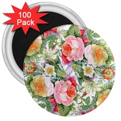 Flowers pattern 3  Magnets (100 pack)