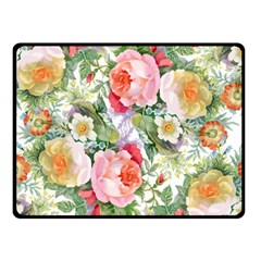 Flowers pattern Double Sided Fleece Blanket (Small) 