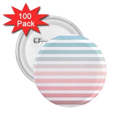 Horizontal Pinstripes In Soft Colors 2 25  Buttons (100 Pack)  by shawlin