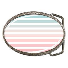 Horizontal Pinstripes In Soft Colors Belt Buckles by shawlin