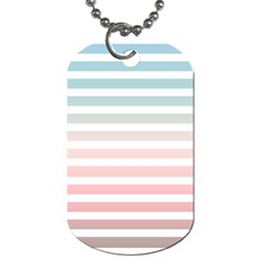 Horizontal Pinstripes In Soft Colors Dog Tag (one Side)