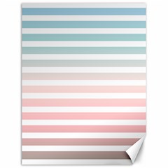 Horizontal Pinstripes In Soft Colors Canvas 12  X 16  by shawlin