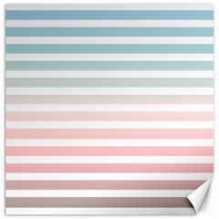 Horizontal Pinstripes In Soft Colors Canvas 16  X 16  by shawlin