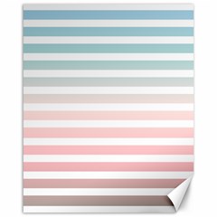 Horizontal Pinstripes In Soft Colors Canvas 16  X 20  by shawlin