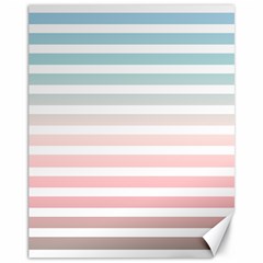 Horizontal Pinstripes In Soft Colors Canvas 11  X 14  by shawlin