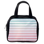 Horizontal pinstripes in soft colors Classic Handbag (One Side) Front