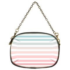 Horizontal Pinstripes In Soft Colors Chain Purse (one Side) by shawlin