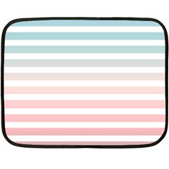 Horizontal Pinstripes In Soft Colors Double Sided Fleece Blanket (mini)  by shawlin