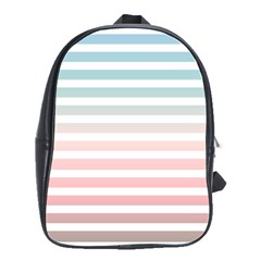 Horizontal Pinstripes In Soft Colors School Bag (large) by shawlin