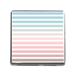 Horizontal Pinstripes In Soft Colors Memory Card Reader (square 5 Slot) by shawlin