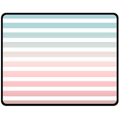 Horizontal Pinstripes In Soft Colors Fleece Blanket (medium)  by shawlin