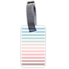 Horizontal Pinstripes In Soft Colors Luggage Tag (one Side)