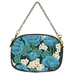 Blue flowers pattern Chain Purse (Two Sides)