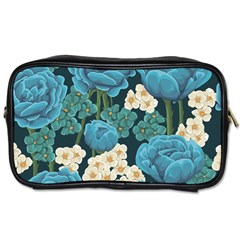 Blue flowers pattern Toiletries Bag (One Side)