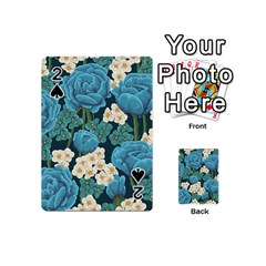 Blue flowers pattern Playing Cards 54 Designs (Mini)