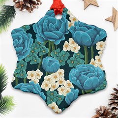 Blue flowers pattern Ornament (Snowflake)