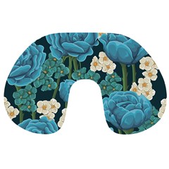 Blue flowers pattern Travel Neck Pillow