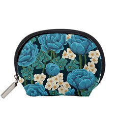 Blue flowers pattern Accessory Pouch (Small)