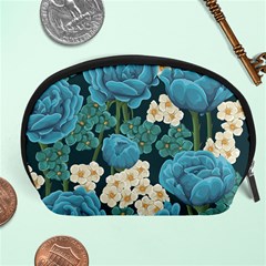 Blue flowers pattern Accessory Pouch (Large)