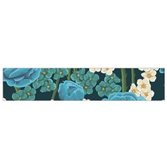 Blue flowers pattern Small Flano Scarf