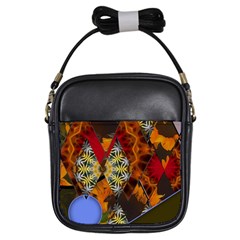 Sunflower Collage Girls Sling Bag by bloomingvinedesign