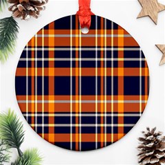 Tartan Pattern Ornament (round) by ArtworkByPatrick