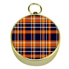 Tartan Pattern Gold Compasses by ArtworkByPatrick