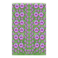 Fantasy Flowers Dancing In The Green Spring Shower Curtain 48  X 72  (small)  by pepitasart