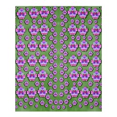 Fantasy Flowers Dancing In The Green Spring Shower Curtain 60  X 72  (medium)  by pepitasart