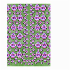 Fantasy Flowers Dancing In The Green Spring Small Garden Flag (two Sides) by pepitasart