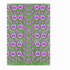 Fantasy Flowers Dancing In The Green Spring Large Garden Flag (two Sides) by pepitasart