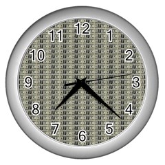 100 Dollars Wall Clock (silver) by snowwhitegirl