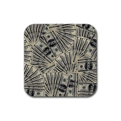 Hundred Dollars Rubber Coaster (square)  by snowwhitegirl