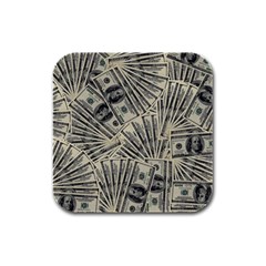 Hundred Dollars Rubber Square Coaster (4 Pack)  by snowwhitegirl