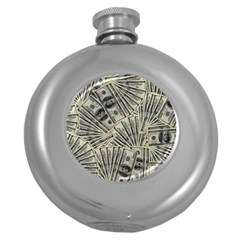 Hundred Dollars Round Hip Flask (5 Oz) by snowwhitegirl