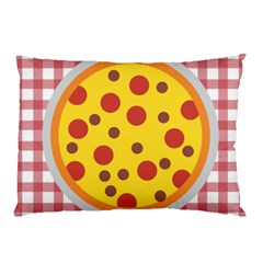 Pizza Table Pepperoni Sausage Copy Pillow Case by Nexatart