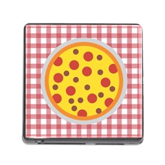 Pizza Table Pepperoni Sausage Copy Memory Card Reader (square 5 Slot) by Nexatart