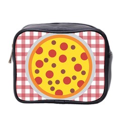 Pizza Table Pepperoni Sausage Copy Mini Toiletries Bag (two Sides) by Nexatart