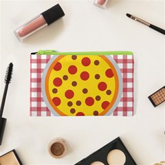 Pizza Table Pepperoni Sausage Copy Cosmetic Bag (xs) by Nexatart