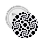 Dot Dots Round Black And White 2.25  Buttons Front