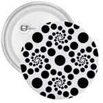 Dot Dots Round Black And White 3  Buttons Front