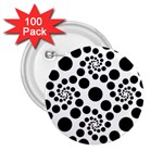 Dot Dots Round Black And White 2.25  Buttons (100 pack)  Front