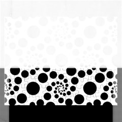 Dot Dots Round Black And White Rectangular Jigsaw Puzzl by Nexatart