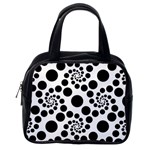 Dot Dots Round Black And White Classic Handbag (Two Sides) Back