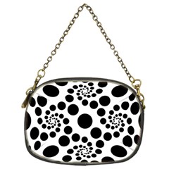 Dot Dots Round Black And White Chain Purse (two Sides) by Nexatart