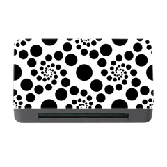 Dot Dots Round Black And White Memory Card Reader With Cf by Nexatart